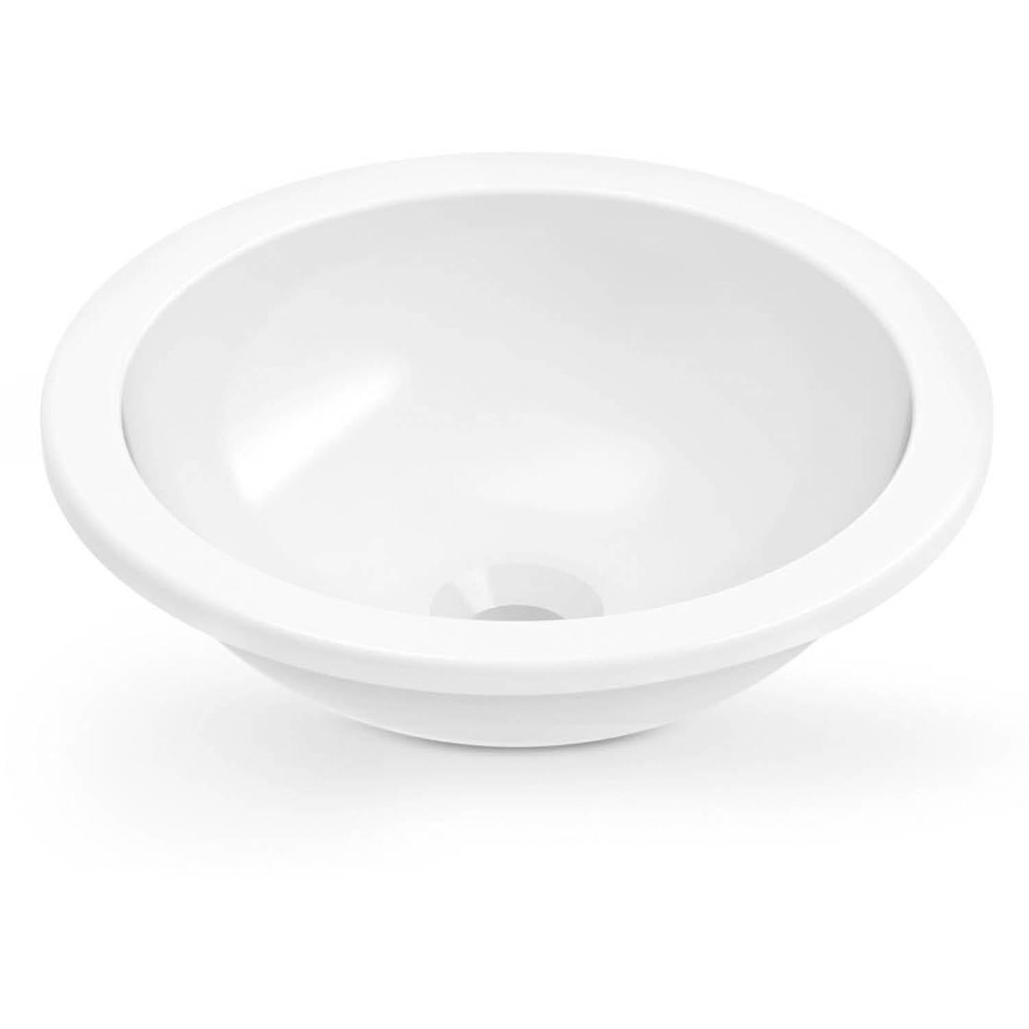 Cuba De Sobrepor Redonda 310 Mm Branca Celite