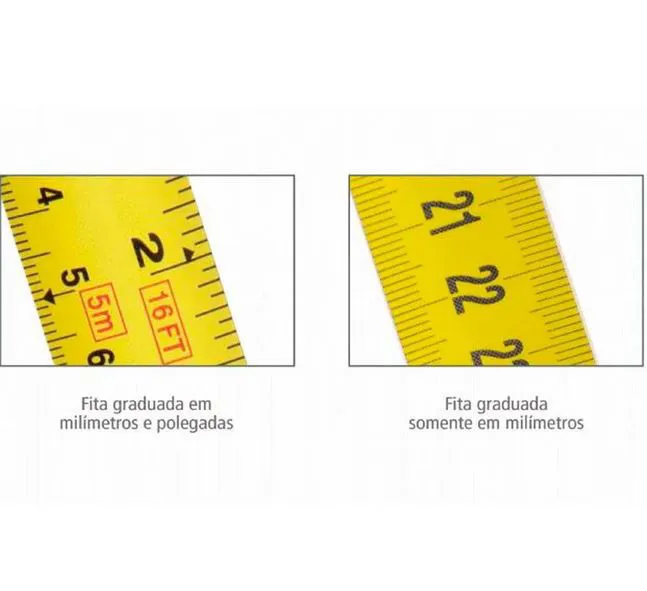 Trena De Bolso Amarela 8m 26" Starrett - Imagem 2